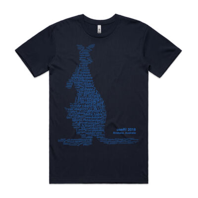 useR! 2018 Conference Attendee Shirt - Blue Logo Thumbnail